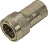4000 SERIES QUICK COUPLER BODY FOR POPPET TIP - 1/2" BODY x 3/4-16 ORB THREAD
