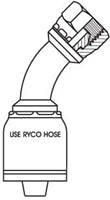 BSPP FEMALE 45 DEGREE BEND WITH 1/4 INCH THREAD FOR 1/4 INCH HOSE