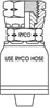 NPSM FEMALE SWIVEL WITH 1/4 INCH THREAD FOR 3/8 INCH HOSE