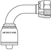 ORFS FEMALE 90 DEGREE BEND LD WITH 13/16 INCH THREAD FOR 1/2 INCH HOSE