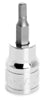 5/64 INCH X HEX BIT IMPACT SOCKET - 3/8 INCH DRIVE