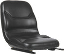 TISCO Seat for Construction, Industrial, & Utility Equipment - High Back with Slides, Black Vinyl