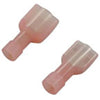 QUICK-SLIDE CONN PAIR RED VINYL 22-18AWG 1/4" MALE/FEMALE 5PK