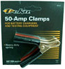 50 AMP INSULATED CHARGING CLAMPS - RED / BLACK CLAMPS ON BLISTER CARD