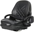 Black Talon Low-Profile Seat for Industrial Equipment - Integrated Suspension