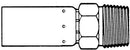 GW SERIES - 3/4 INCH HOSE, WITH 3/4 X 14 THREAD SIZE, NPTF MALE STRAIGHT RIGID