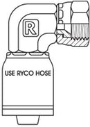 JIC FEMALE 90 DEGREE BEND FORGED WITH 9/16 INCH THREAD FOR 1/4 INCH HOSE