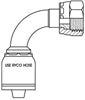 ORFS FEMALE 90 DEGREE BEND WITH 13/16 INCH THREAD FOR 3/4 INCH HOSE