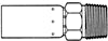 GW SERIES - 3/4 INCH HOSE, WITH 3/4 X 14 THREAD SIZE, NPTF MALE STRAIGHT RIGID