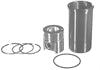 SLEEVE & PISTON KIT. CONTAINS SLEEVES (NO GROOVES ON SLEEVES), 3 RING PISTONS & RINGS, 1-3/16" O.D. PINS & RETAINERS. FOR 4.02" BORE