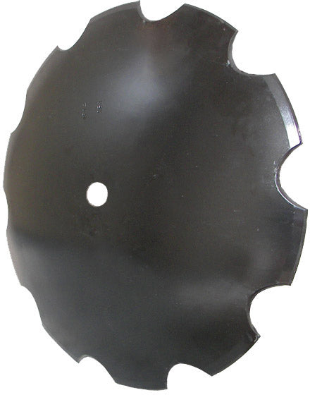 24 INCH X 3/16 INCH NOTCHED DISC BLADE WITH PILOT HOLE