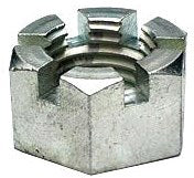 SLOTTED HEX NUT 1 INCH ZINC