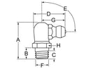 8MM METRIC 90° GREASE ZERK - BAG 10