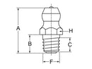 6MM METRIC STRAIGHT GREASE ZERK - BAG 10