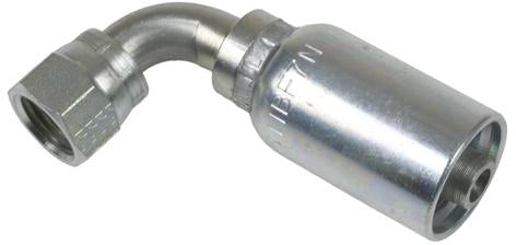 3/4 INCH HOSE X 1-1/16 INCH - 12 JIC FEMALE ELBOW - 90 SWIVEL