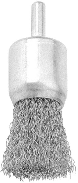 CRIMPED END WIRE BRUSH - 3/4" WITH 1/4" SHANK FOR DIE GRINDER (CUT-OFF TOOL), POWER DRILL