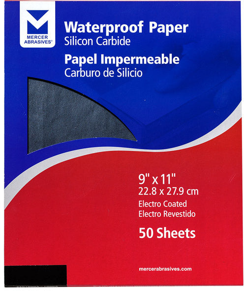 WATERPROOF SANDPAPER SHEET 9" X 11" - 80 GRIT