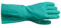 14 INCH NITRILE GREEN GLOVES MEDIUM/LINED