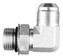 1/2 MALE JIC X 3/8 MALE O-RING BOSS 90&DEG; - STRAIGHT THREAD ELBOW - STEEL