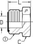 3/8 MALE OFS - PLUG - STEEL