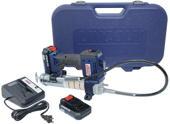 POWER LUBER 20V GREASE GUN KIT WITH 2 LITHIUM-ION BATTERIES