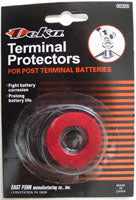 RED AND BLACK BATTERY POST WASHER SET - CLAMSHELL OF 2