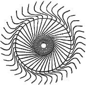 Simmonds Pin Wheel Rake BLACK 60 INCH RAKE WHEEL, RIGHT HAND, 7.5MM TINE