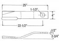 FOR LAND PRIDE 25 CCW ROTARY CUTTER BLADE