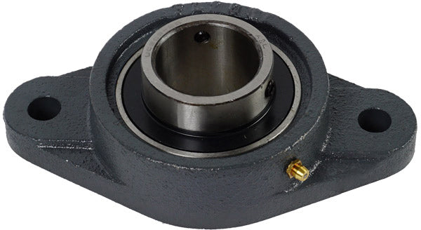 1-1/2 INCH 2 HOLE CAST IRON BEARING AND HOUSING - WITH SET SCREW SHAFT