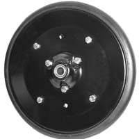 1 INCH X 12 INCH PLANTER CLOSING WHEEL - METAL WHEELS AND STEM BEARING WITH HOLE