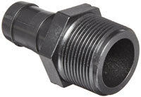 1-1/4 INCH X 1 INCH MNPT X HOSE BARB  POLY