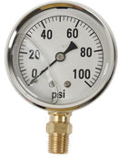 60 PSI LIQUID FILLED  / STAINLESS GAUGE - 4" DIAMETER