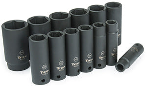 13 PC 1/2" DRIVE SAE DW IMPACT SOCKET SE