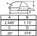 GREASE CAP - 2.446 INCH DIAMETER