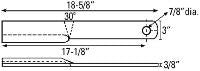 FOR WOODS 18-5/8 CCW ROTARY CUTTER BLADE
