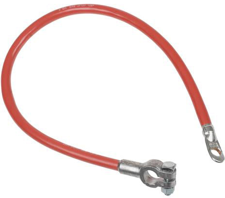 27 INCH 3 AWG BATTERY CABLE WITH TOP POST STRAIGHT X 7/16 EYELET CONNECTIONS