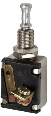 CHROME KNOB PUSH/PULL - SINGLE POLE VERTICAL, NON FUSED FOR GROUNDED FRAME