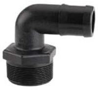 3/4 INCH X 1/2 INCH MNPT X HOSE BARB  POLY ELBOW - 90