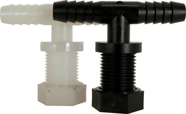 DOUBLE HOSE BARB NOZZLE BODY - 3/8" HOSE - POLY