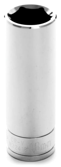 18MM X 6 POINT DEEP WELL IMPACT SOCKET - 1/2 INCH DRIVE