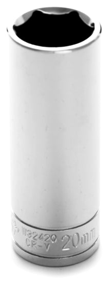 20MM X 6 POINT DEEP WELL IMPACT SOCKET - 1/2 INCH DRIVE