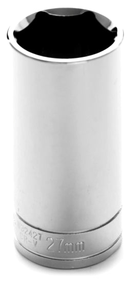 27MM X 6 POINT DEEP WELL IMPACT SOCKET - 1/2 INCH DRIVE