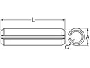 ROLL PIN FOR TOP GEAR SPINDLE SHAFT - 5/32 x 1 ZINC PLATED