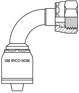 ORFS FEMALE 90 DEGREE BEND WITH 9/16 INCH THREAD FOR 1/4 INCH HOSE